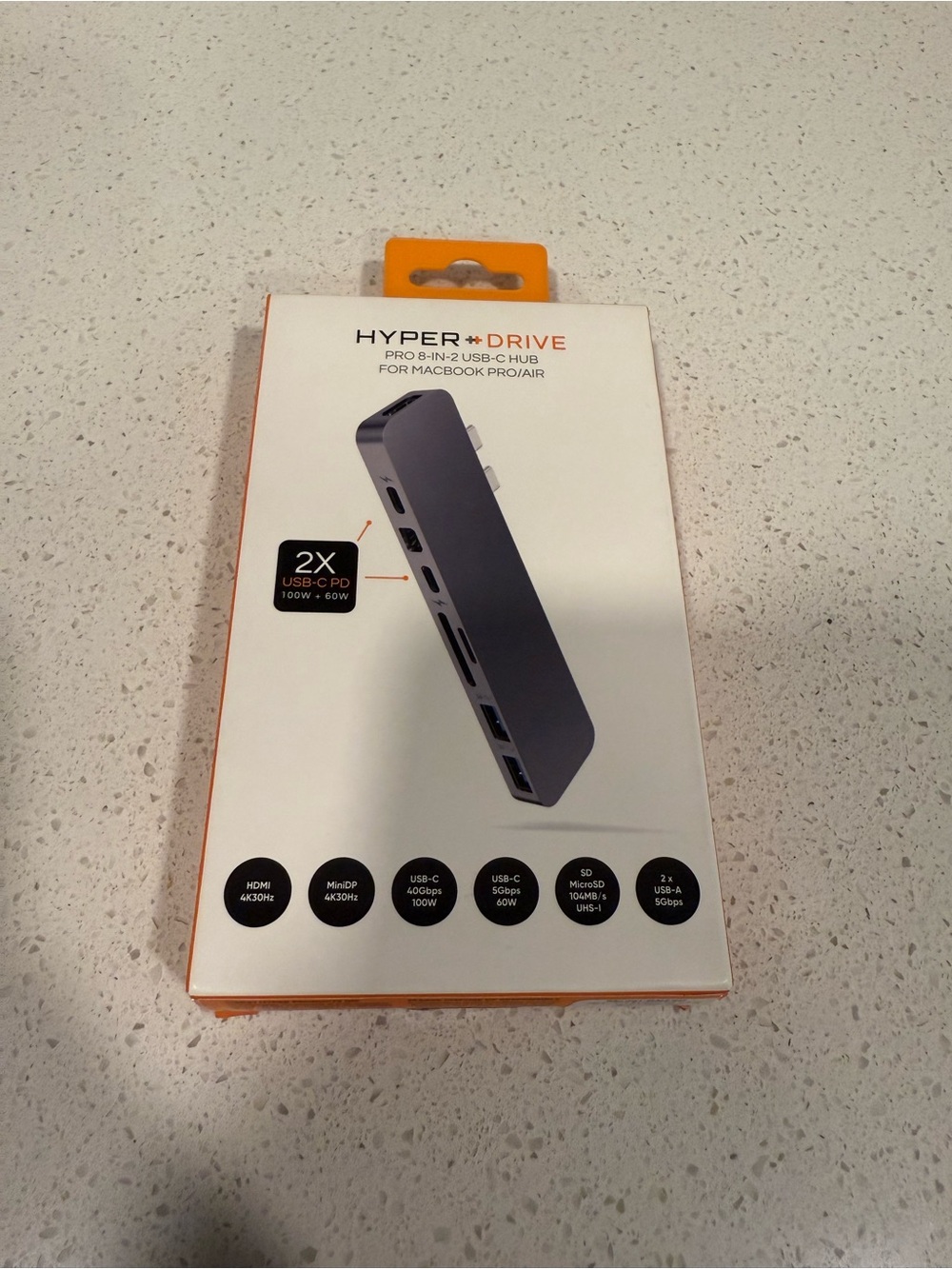 Hyper HyperDrive PRO 8-In-2 USB-C Hub for MacBook Pro & MacBook Air, Space Gray